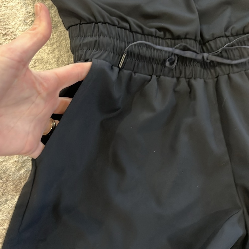 Fabletics - Black Zip-front Romper with mesh top - Picture 7 of 9